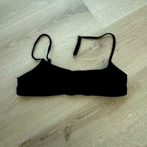 black bathing suit top